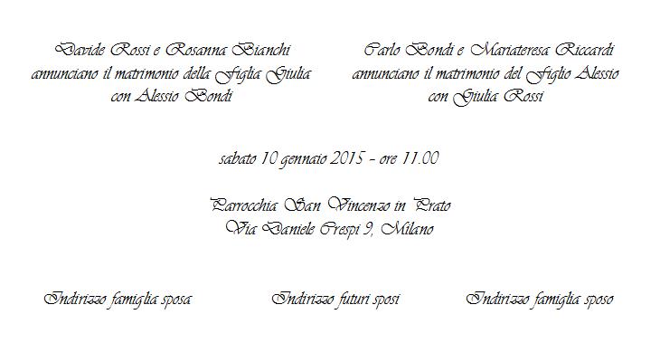 partecipazione annuncio genitori www.civico30.net