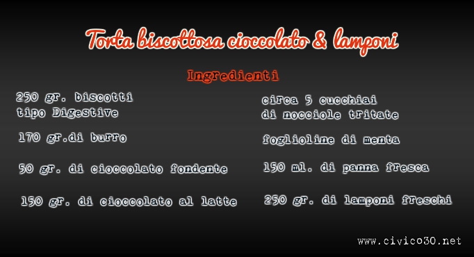 lavagna torta biscottosa