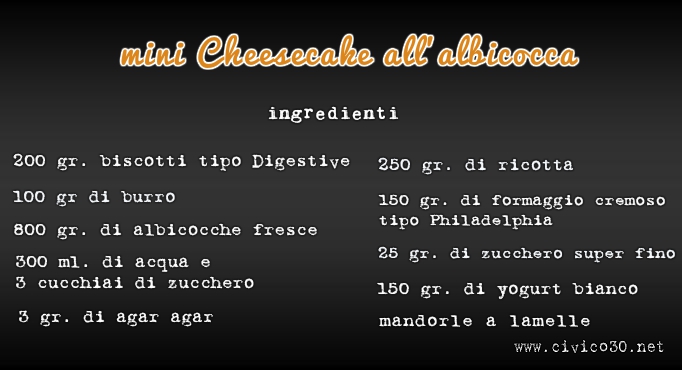 lavagna cheese cake albicocca