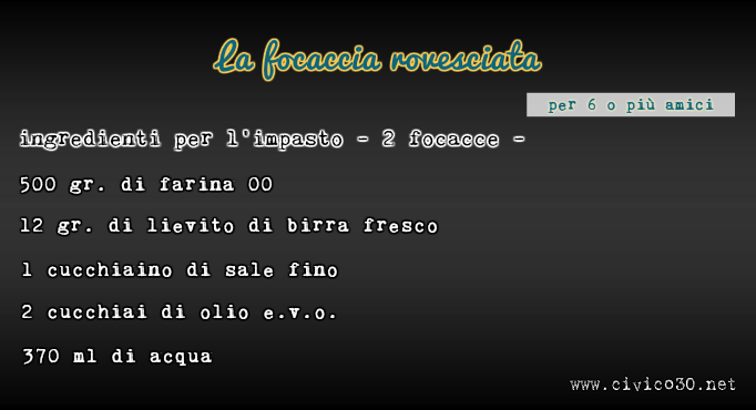 lavagna focaccia rovesciata